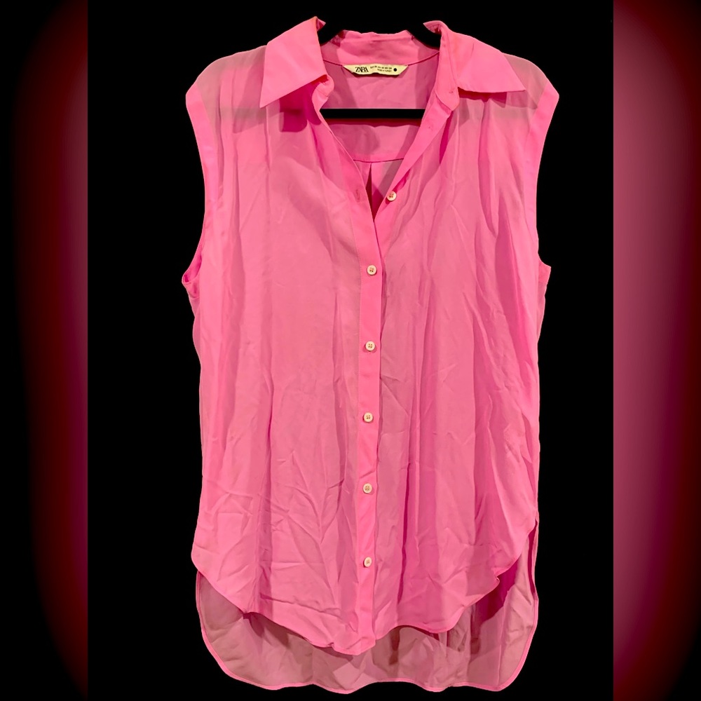 Zara, Extra Small, Blouse, Pink